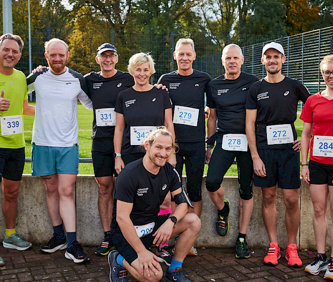 Eine Wettkampfs-Mannschaft von den Hannover Runners